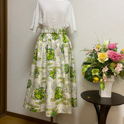 着物リメイク　夏紬のスカート 2枚目の画像