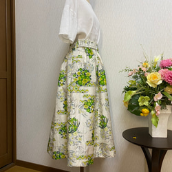 着物リメイク　夏紬のスカート 3枚目の画像
