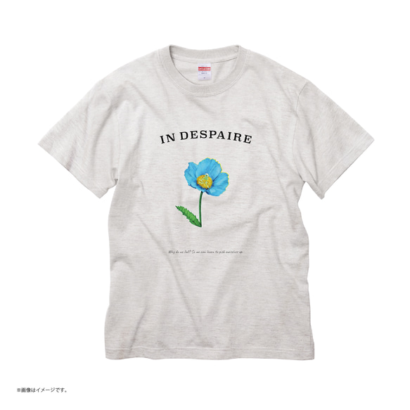 「 Himalayan blue poppy　青いケシの花 」コットンTシャツ/送料無料 5枚目の画像