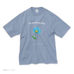 厚みのあるBIGシルエットTシャツ「 Himalayan blue poppy　青いケシの花 」/送料無料 7枚目の画像