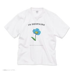 厚みのあるBIGシルエットTシャツ「 Himalayan blue poppy　青いケシの花 」/送料無料 4枚目の画像