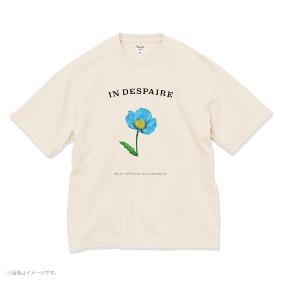 厚みのあるBIGシルエットTシャツ「 Himalayan blue poppy　青いケシの花 」/送料無料 6枚目の画像
