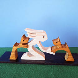 木工アート　Woman&Dogs 3枚目の画像