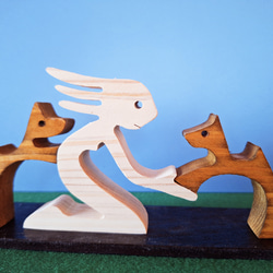 木工アート　Woman&Dogs 4枚目の画像