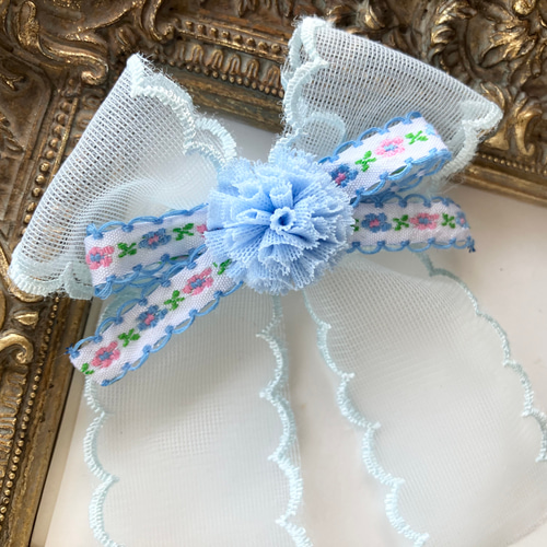 ベビーヘアクリップチロリアンリボン1〜3