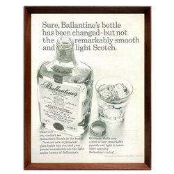 バランタイン スコッチ 1960年代 アメリカ 雑誌 ヴィンテージ 広告 額付 ポスター アートフレーム 3枚目の画像