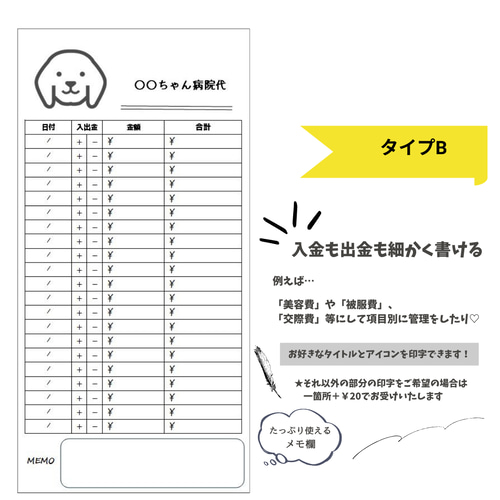 まぁ様オーダー専用｜やりくり封筒｜項目別貯金 選べる6枚セット 選べる！全72種のアイコン+デザイン6種+お好きなタイトルで自分だけの