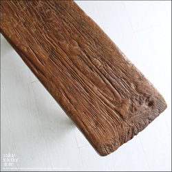 オールドチークベンチBol01 スツール 長椅子 古材家具 一枚板 無垢材 ナチュラル 椅子 イス プリミティブ 銘木 5枚目の画像