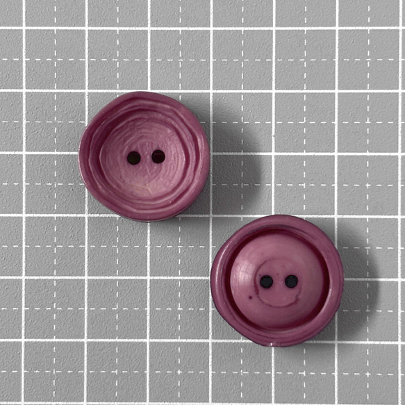 ボタン レトロ 円形 丸型 くすみピンク系 2つ穴 21mm 7個セット el-016 3枚目の画像