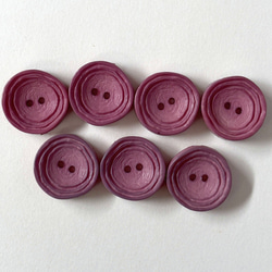 ボタン レトロ 円形 丸型 くすみピンク系 2つ穴 21mm 7個セット el-016 1枚目の画像