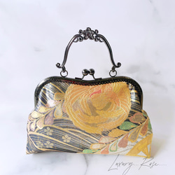 1月の新作♡悠々しい鳳凰ピンクゴールド口金の格の高い濃密刺繍の最