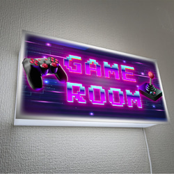 【壁掛け Lサイズ】GAME ゲームルーム ゲームセンター ゲームコーナー 娯楽室 照明 看板 置物 雑貨 ライトBOX 3枚目の画像