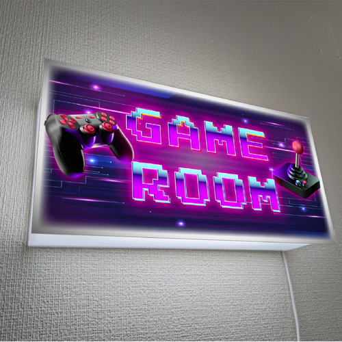 ゲームルーム ゲームゾーン ゲームエリア ランプ 看板 置物 雑貨 ライトBOX GAME ゲームルーム ゲームセンター ゲームコーナー Eスポーツ