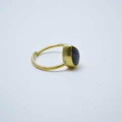 簡單系列-菫青石‧黃銅開放戒圍戒指‧Type1 第2張的照片