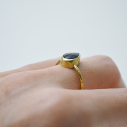 簡單系列-菫青石‧黃銅開放戒圍戒指‧Type1 第9張的照片