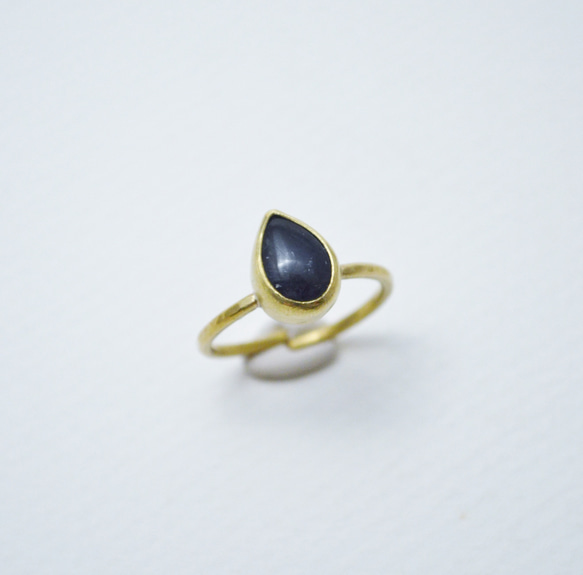 簡單系列-菫青石‧黃銅開放戒圍戒指‧Type1 第1張的照片