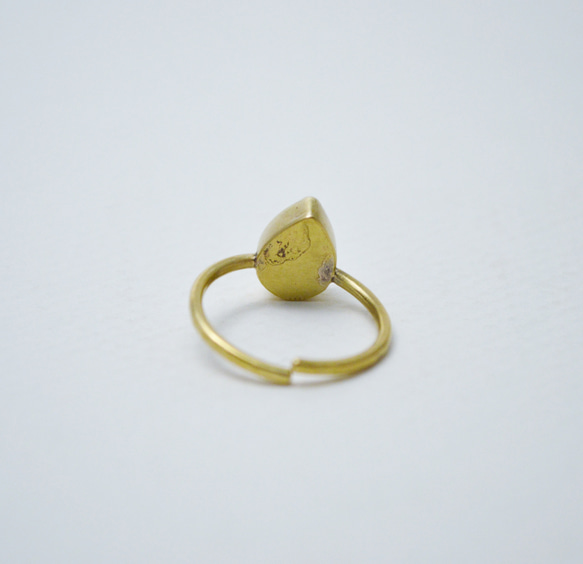 簡單系列-菫青石‧黃銅開放戒圍戒指‧Type1 第4張的照片