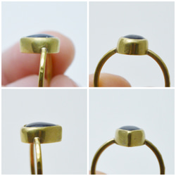 簡單系列-菫青石‧黃銅開放戒圍戒指‧Type1 第6張的照片