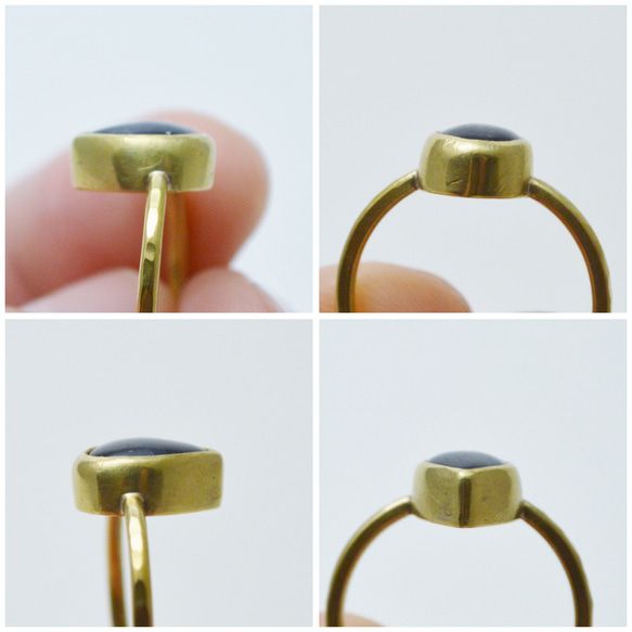 簡單系列-菫青石‧黃銅開放戒圍戒指‧Type1 第6張的照片