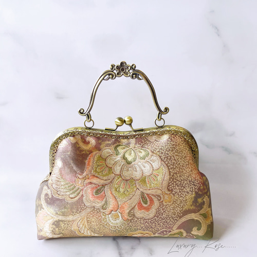 新作1点物！！幻想的なセピアパール箔の煌めき上品な高級西陣帯  