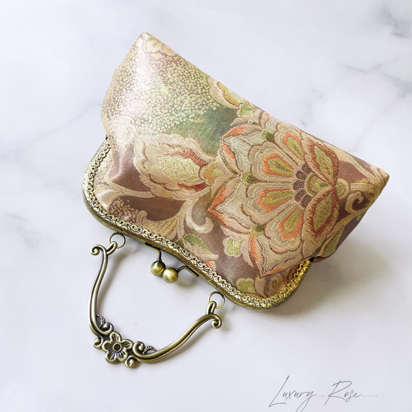 新作1点物！！幻想的なセピアパール箔の煌めき上品な高級西陣帯  