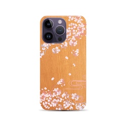 花見 - 和風 モダンウッドiPhoneケース /天然木/チェリーウッド/桜の木【iPhone全機種対応】 4枚目の画像