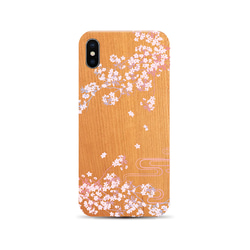 花見 - 和風 モダンウッドiPhoneケース /天然木/チェリーウッド/桜の木【iPhone全機種対応】 3枚目の画像