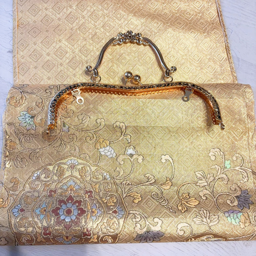 新作1点物！！京都西陣服部織物の最高級鳳凰柄箔の煌めき上品ゴールド  