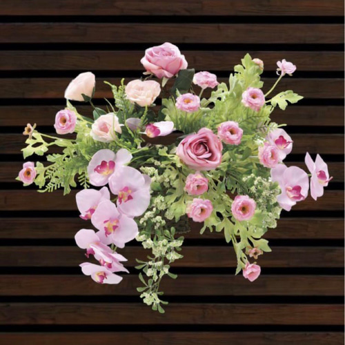 光触媒　人工観葉植物　ウォールグリーン　フェイクグリーン　壁掛けクリスティピンク 光触媒 人工観葉植物 ウォールグリーン フェイクグリーン 壁掛け