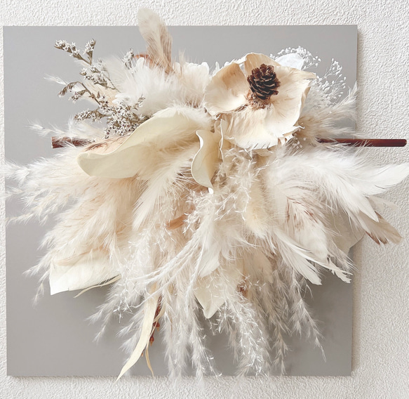 専用ページ☆パンパスグラスのフライングリース＆プロテアスワッグ 専用ページ☆パンパスグラスのフライングリース＆プロテア