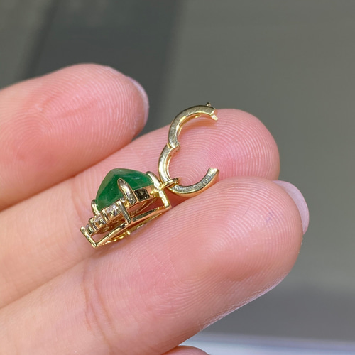 万能金具 エメラルドペンダントトップk18 ペンダントトップ パール  