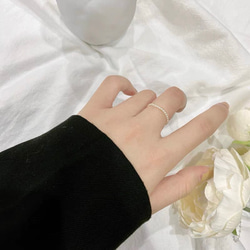 ファッションシンプルパール　指輪　 3枚目の画像