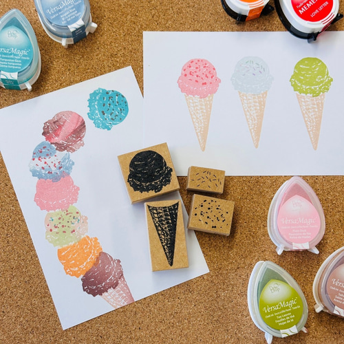 未使用アイスクリームスタンプ＆パンチ　スタンピンアップ 未使用アイスクリームスタンプ＆パンチ スタンピンアップ