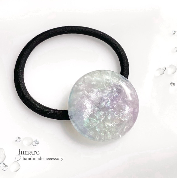ヘアゴム】レジン サークル3.5㎝ ハンドメイドアクセサリー