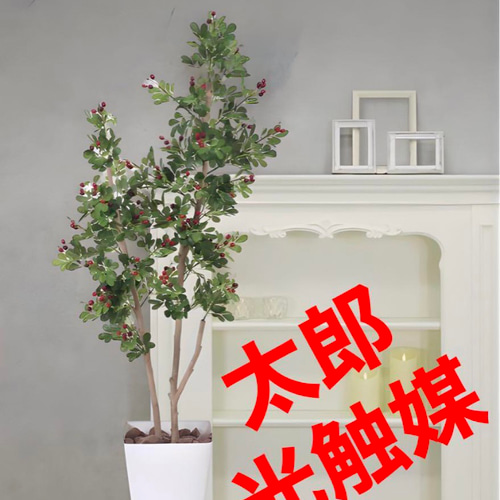光触媒人工観葉植物ウォールグリーンハックルベリー1.25m