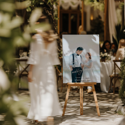 【最短翌日発送】海外風 ウェルカムボード 写真 シンプル パネル 結婚式 家族 記念日 14枚目の画像
