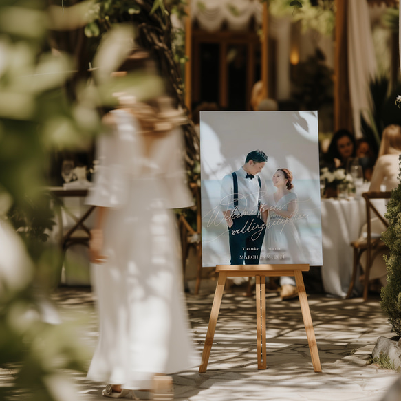 【最短翌日発送】海外風 ウェルカムボード 写真 シンプル パネル 結婚式 家族 記念日 14枚目の画像