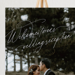 【最短翌日発送】海外風 ウェルカムボード 写真 シンプル パネル 結婚式 家族 記念日 3枚目の画像