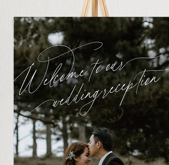 【最短翌日発送】海外風 ウェルカムボード 写真 シンプル パネル 結婚式 家族 記念日 3枚目の画像