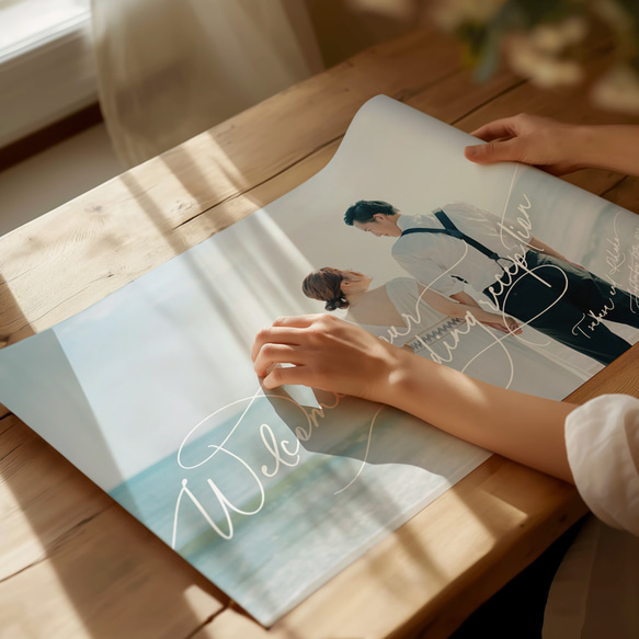 【最短翌日発送】海外風 ウェルカムボード 写真 シンプル パネル 結婚式 家族 記念日 13枚目の画像