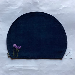 刺繍入り藍のランチョンマット(3) 2枚目の画像
