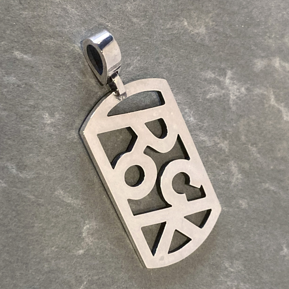 ロックな人へドックタグ型シルバーペンダント「ROCK PENDANT」