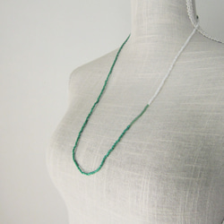 グリーン KABURU 留め具のない かぶるタイプのガラスビーズネックレス 緑 72 7枚目の画像