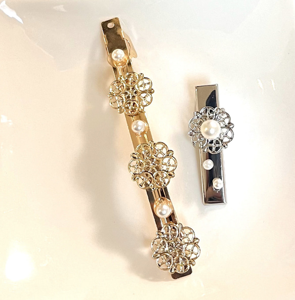 NAGOMI〜和〜フラワー髪留め】アクセサリー ハンドメイド ピン留め