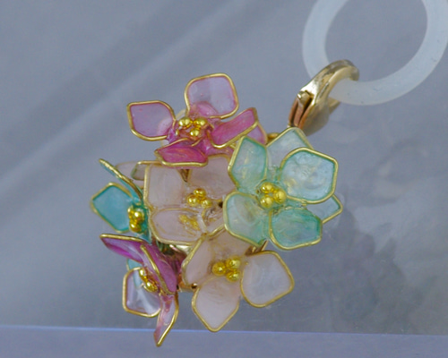 お花のアンブレラマーカー　チャーム umbrella charm】 アンブレラマーカー お花 天然石 チャーム