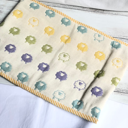 ふんわり六重織ガーゼのアイス枕カバー　fuwara カラフルヒツジ 2枚目の画像