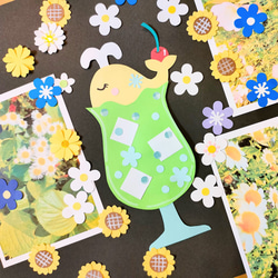 ラミネート可 写真 レトロ 色紙 壁面 アルバム 飾り ～白クジラの