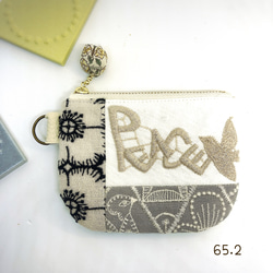 chouchoとsmile flowerの小さなミニポーチ☆ミナペルホネン ポーチ a