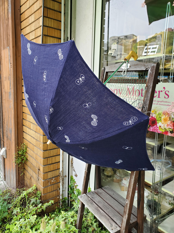 ミナペルホネンハンドメイド折り畳み日傘収納袋付き 2枚目の画像
