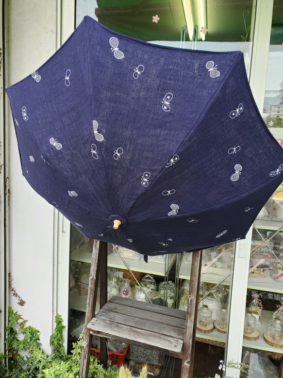 ミナペルホネンハンドメイド折り畳み日傘収納袋付き 1枚目の画像